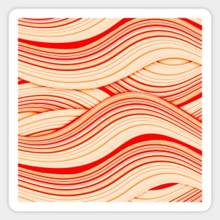 Marmalade Waves | Curvy Orange Digital Illustration Sticker